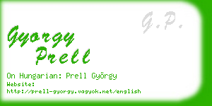 gyorgy prell business card